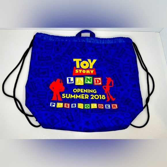 Disney Cinch Backpack Bag Toy Story Land Opening Passholder Exclusive 2018
